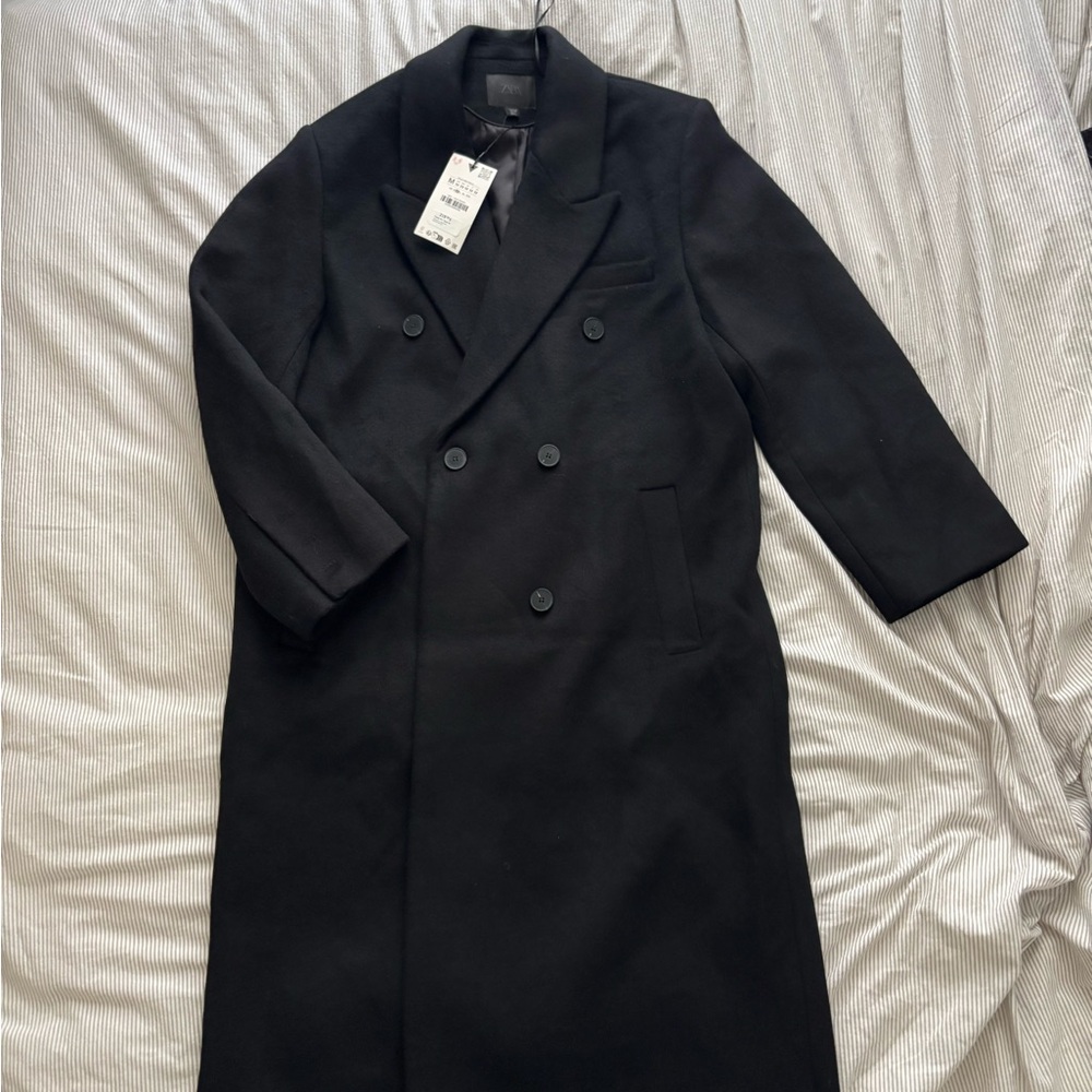 ZARA EXTRA LONG WOOL BLEND COAT